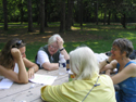 story workshop participants at the park